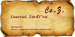 Csernai Zaránd névjegykártya